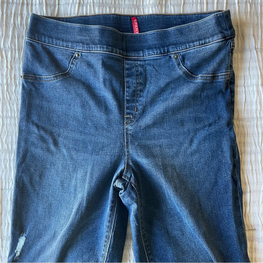 Spanx Shapewear 30 inch waist Raw Hem Skinny Jeans High Rise - Picture 4 of 9